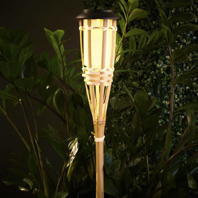 Светильник грунтовый Бамбук 3000К, со встроенным аккумулятором, солнечной панелью, датчиком освещенности LAMPER - Фото 2