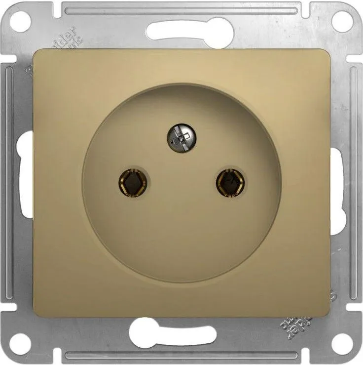 Розетка 1-м СП Glossa 16А IP20 без заземл. механизм титан SE GSL000441