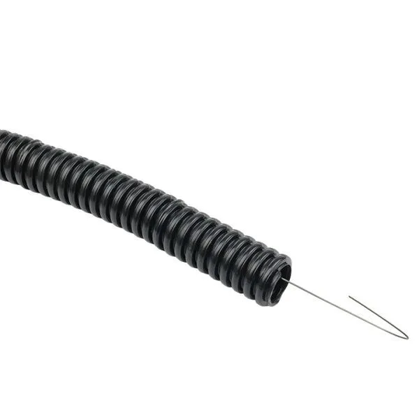 Труба гофр. негорючая безгалог. FRHF с протяжкой d20 мм (100 м) черн. EKF-Plast - Фото 3