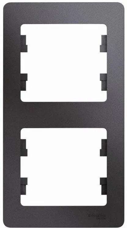 Рамка 2-м Glossa вертикал. графит SE GSL001306