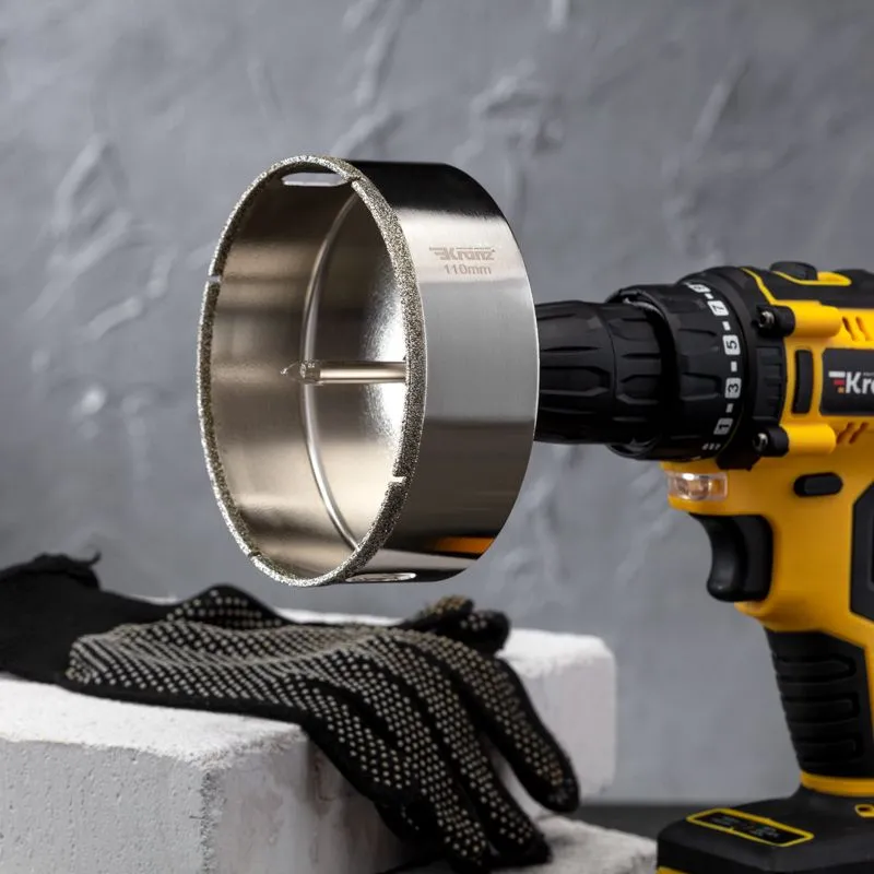 Коронка алмазная 110мм по керамограниту с центровочным сверлом KRANZ - Фото 4