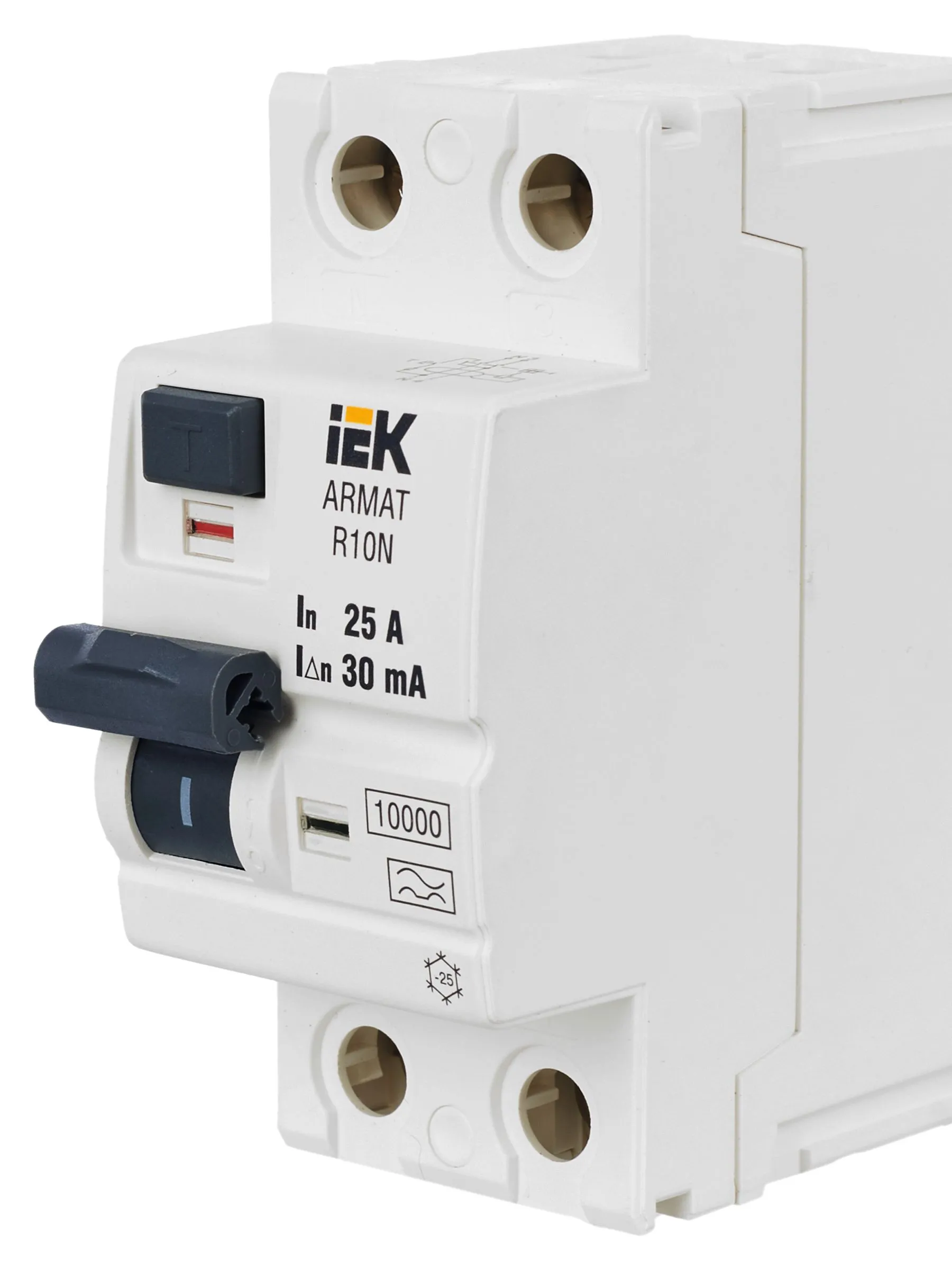 ARMAT Выключатель дифференциального тока R10N 2P 25А 30мА тип A IEK - Фото 7