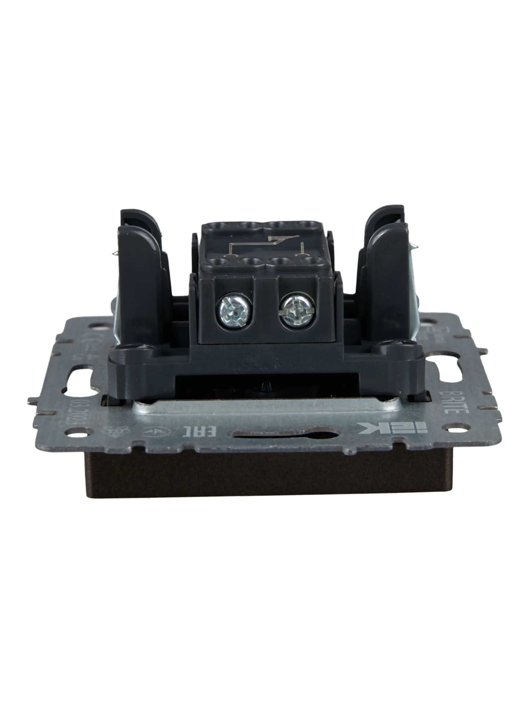 BRITE Выключатель 1-клавишный самовозвратный 10А ВС10-1-4-БрТБ темная бронза IEK - Фото 3