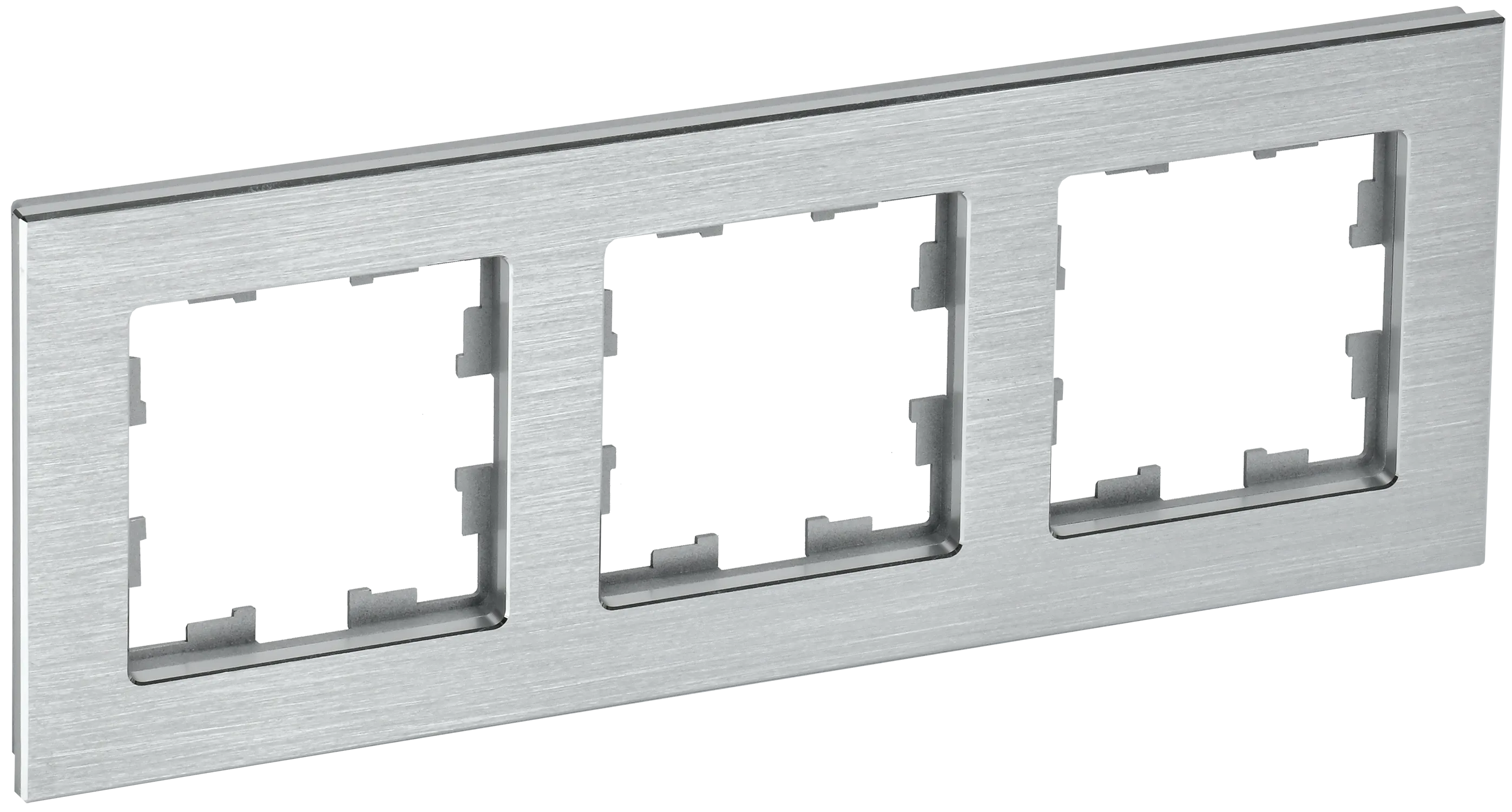 BRITE Рамка 3 -местная РУ-3-1-БрА металл алюминий IEK BR-M32-M-K47