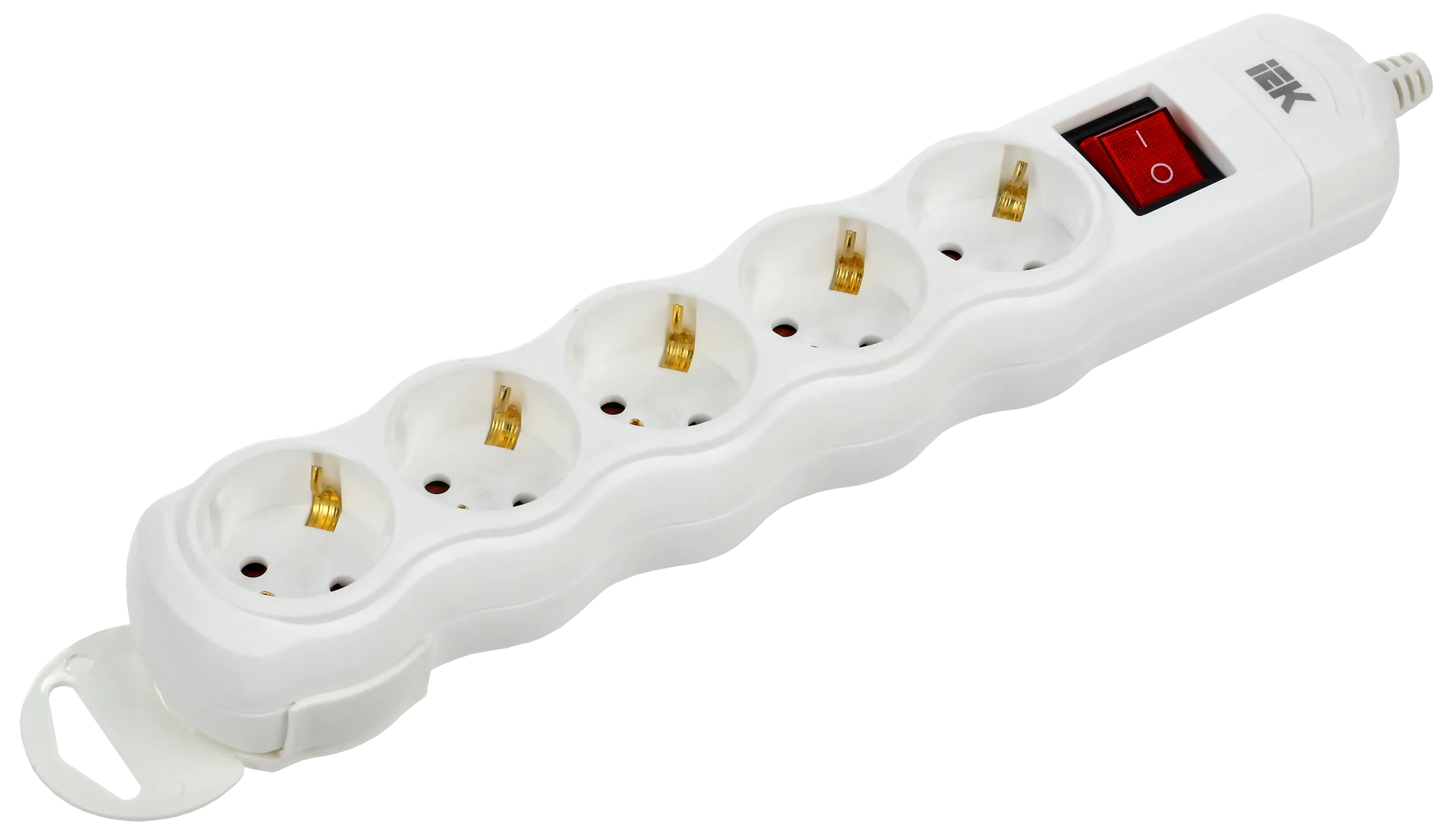 Розетка переносная разборная с выключателем РПр05В 5 мест IEK