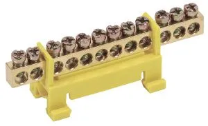 Шина PE "земля" на DIN-изоляторе типа "Стойка" ШНИ-6х9-12-С-Ж IEK YNN10-69-12P-K05