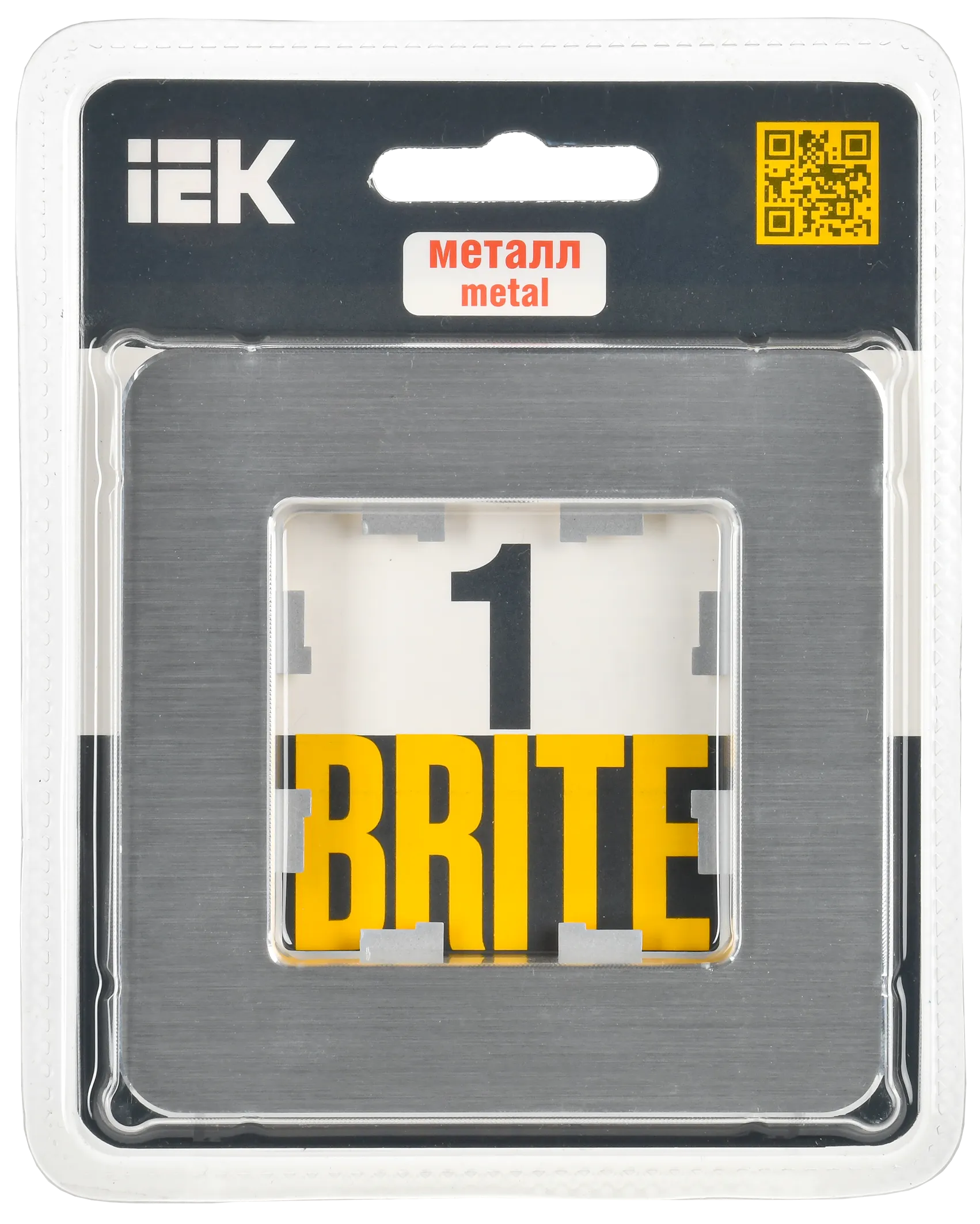 BRITE Рамка 1-местная РУ-1-1-Бр металл алюминий RE AL IEK - Фото 2