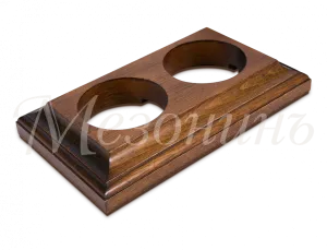 Рамка двухместная  "Престиж" темный дуб, для наружного и внутреннего монтажа, ТМ "МезонинЪ" GE70707- GE70707-26