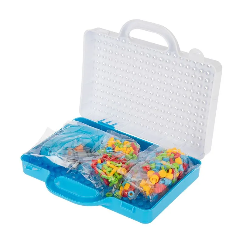 Развивающий детский конструктор с шуруповертом и мозаикой Смородинка 225 деталей Смородинка - Фото 3