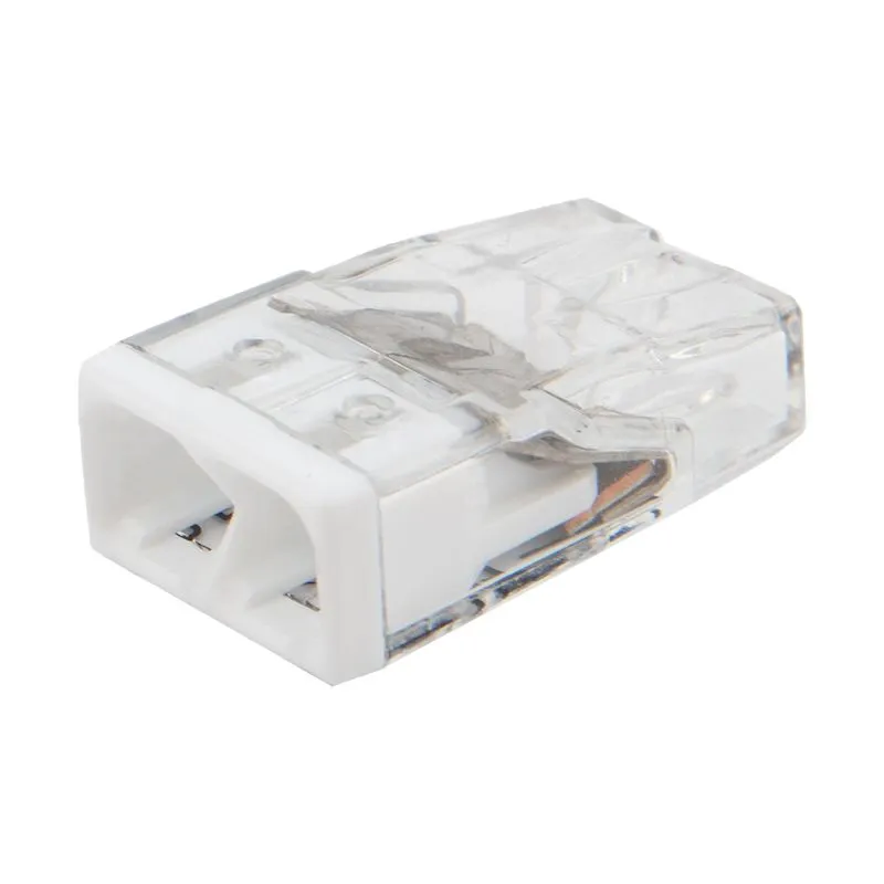 Экспресс-клемма REXANT СМК 2273-202, 2-проводная 0.5-2.5 мм², прозрачная, блистер (20 шт./уп.) 07-3211-20