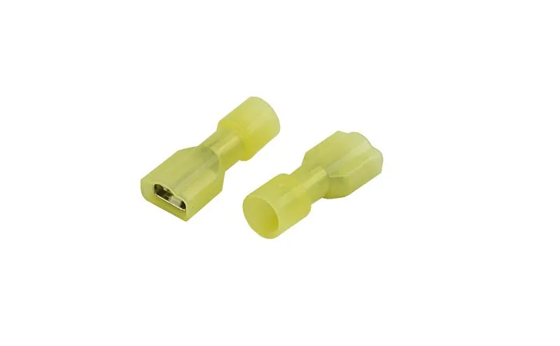 Клемма плоская полностью изолированная в нейлоне РПи-м(н) 6.0-(6.3)/РпИм-н 6-7-0,8 гнездо 6.6 мм, 4-6 мм², желтый REXANT