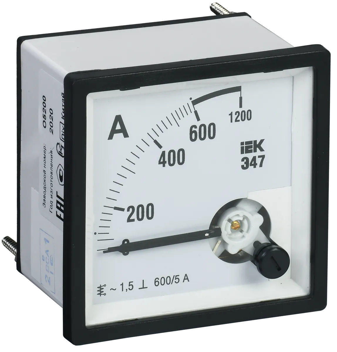 Амперметр аналоговый Э47 600/5А класс точности 1,5 96х96мм IEK