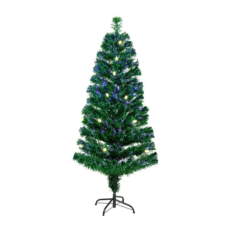 Новогодняя Ель с шишками 210 см фибро-оптика ТЕПЛЫЙ БЕЛЫЙ цвет 533-236