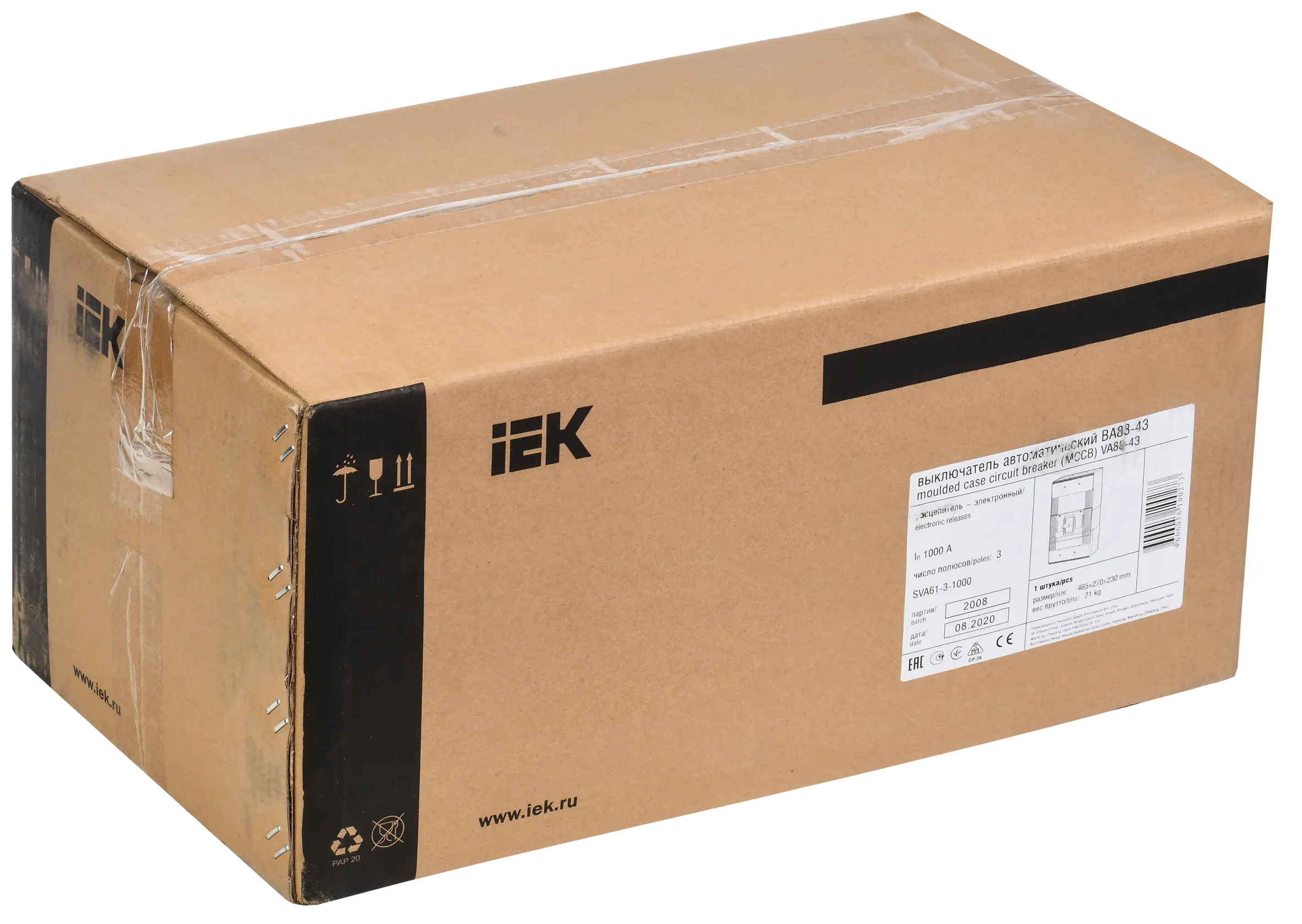 Выключатель автоматический ВА88-43 3Р 1000А 50кА c электронным расцепителем МР 211 IEK - Фото 2