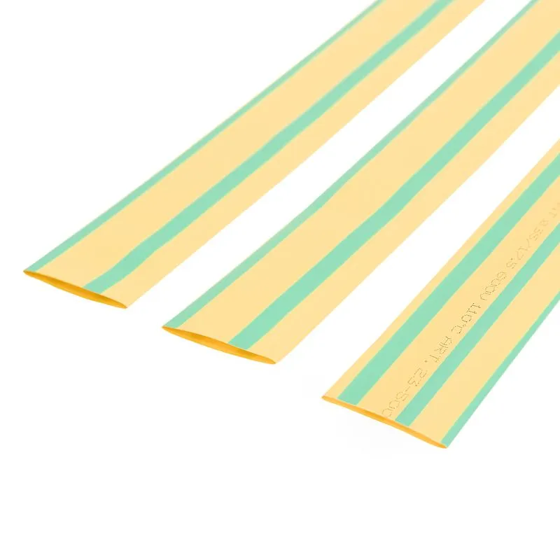 Трубка термоусаживаемая ТУТ нг 35,0/17,5мм, желто-зеленая, упаковка 10 шт. по 1м REXANT - Фото 3