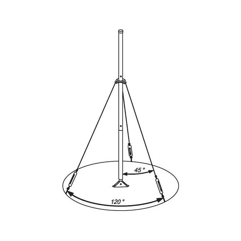 Мачта для антенн алюминиевая, 450см REXANT - Фото 4