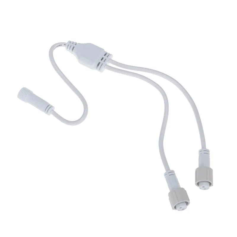 Разветвитель -Y (шнур) для уличных гирлянд Professional (1 вход, 2 выхода) белый ПВХ 315-404