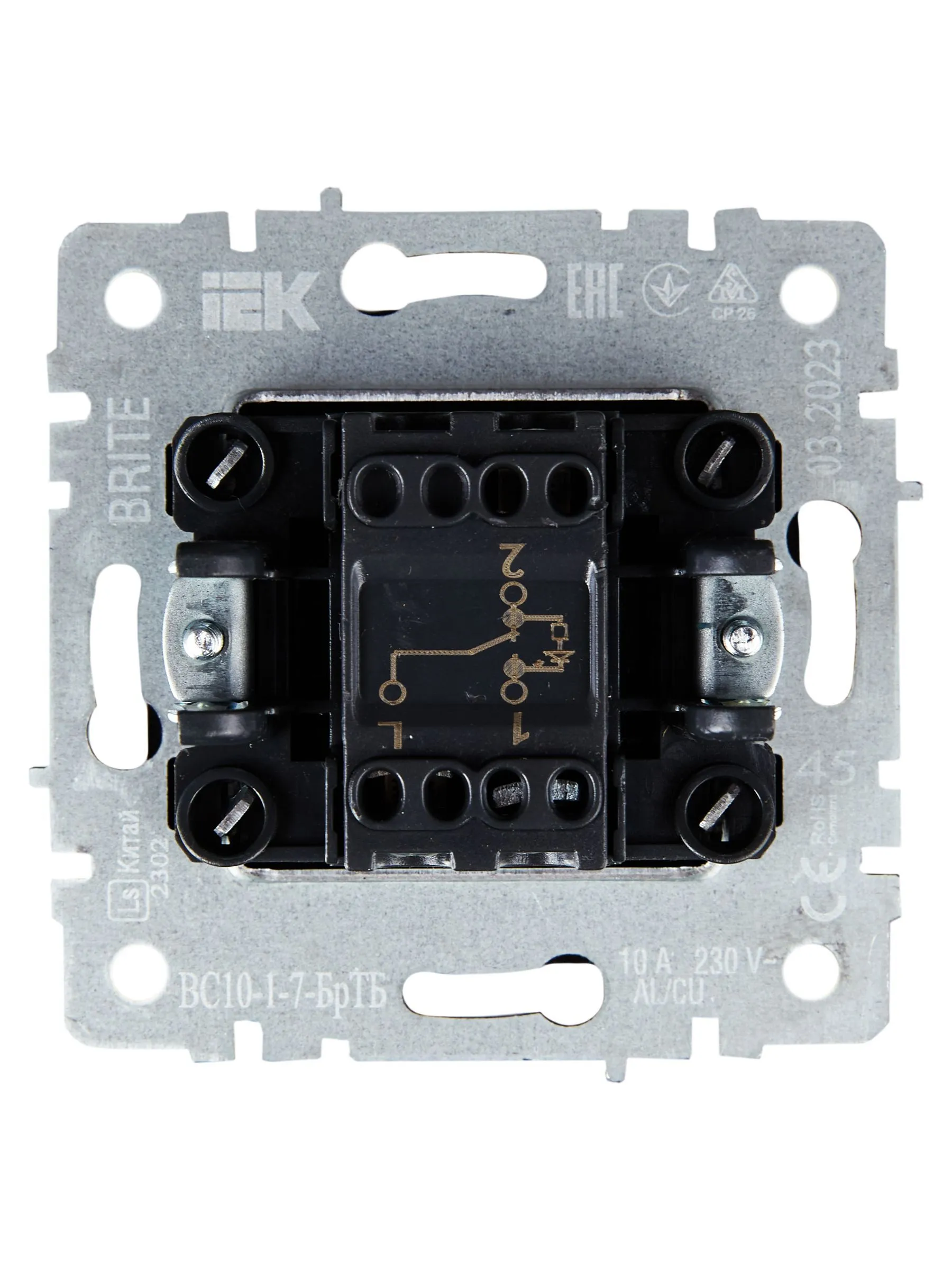 BRITE Выключатель 1-клавишный проходной с индикацией 10А ВС10-1-7-БрТБ темная бронза IEK - Фото 7