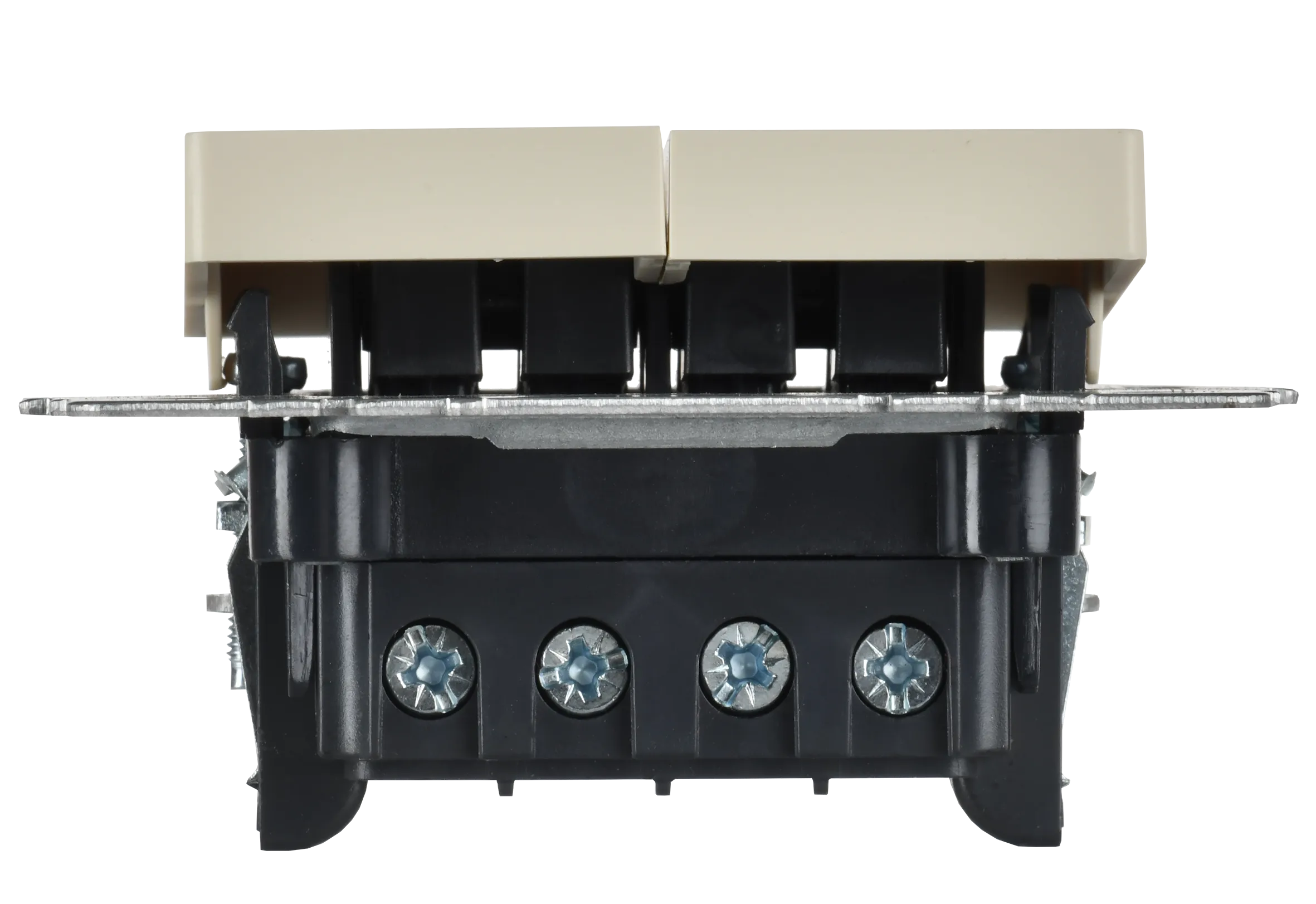 BRITE Выключатель 2-клавишный перекрестный 10А ВС10-2-3-БрКр бежевый IEK - Фото 3