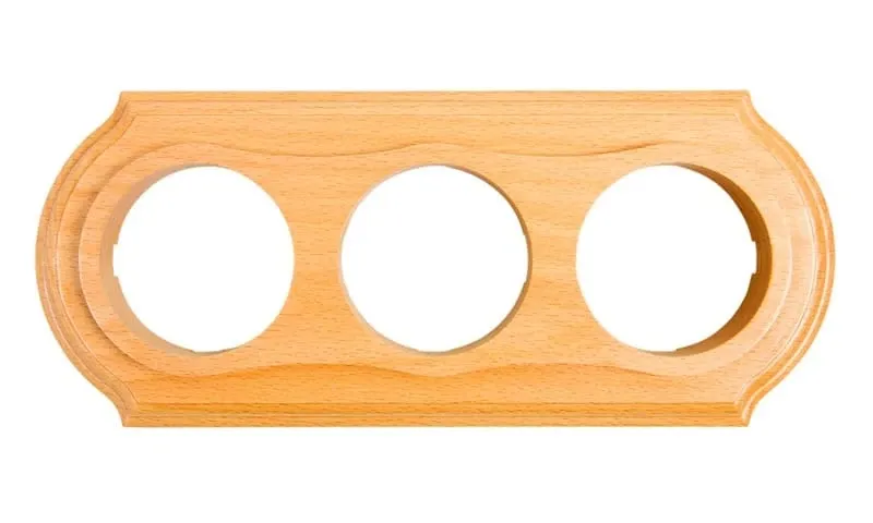 Рамка  трехместная "Элегант" , цвет - бук натуральный, ТМ "МезонинЪ" GE70723-25 - Фото 2