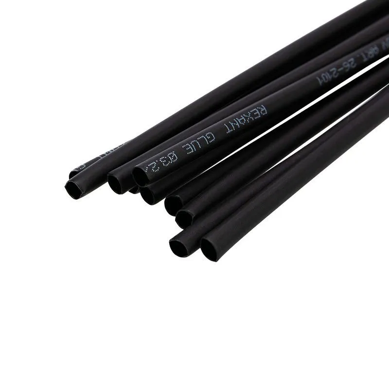 Трубка термоусаживаемая СТТК (2:1) двустенная клеевая 3,2/1,6мм, черная, упаковка 10 шт. по 1м REXANT 26-2101