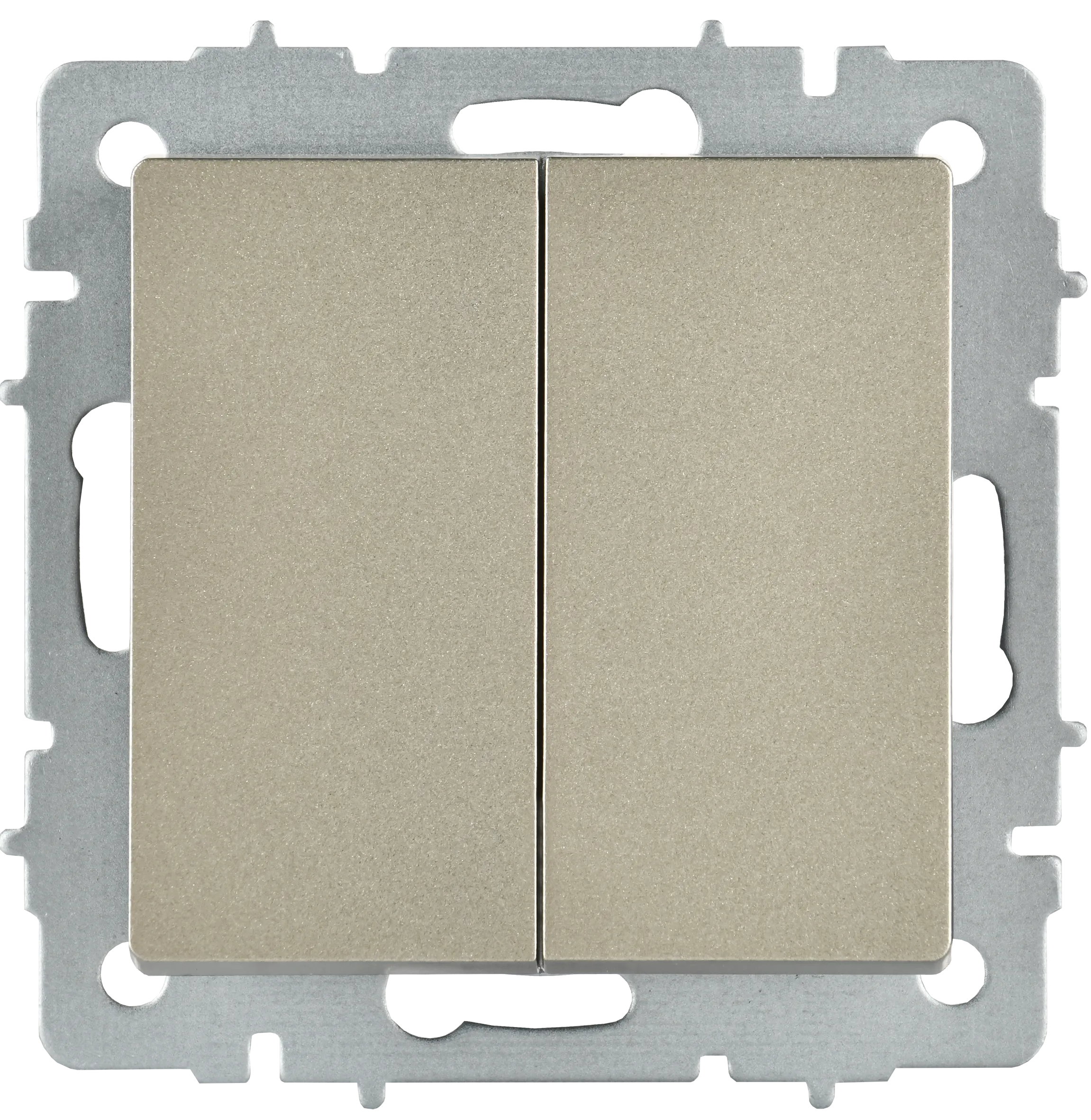 BRITE Выключатель 2-клавишный перекрестный 10А ВС10-2-3-БрШ шампань IEK - Фото 4