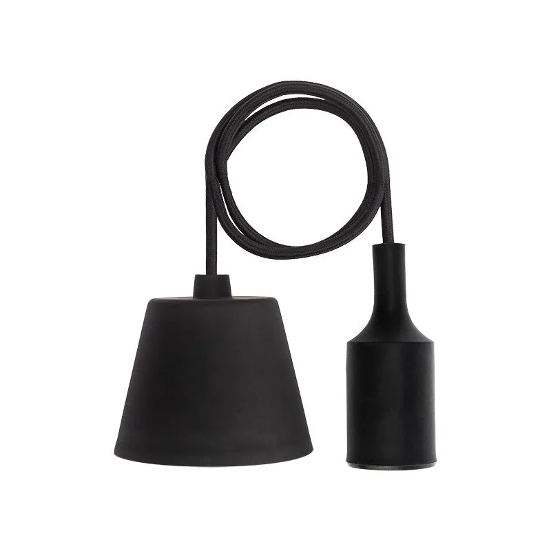 Патрон E27 силиконовый со шнуром 1м черный REXANT - Фото 3