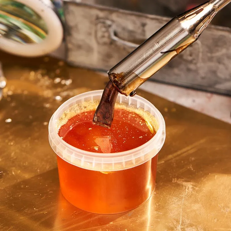 Канифоль сосновая, флюс НЕЙТРАЛЬНЫЙ, марка А, 500г, банка REXANT - Фото 4