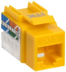 ITK Модуль Keystone Jack кат.6 UTP 110 IDC 90град жёлтый CS1-1C06U-11-05