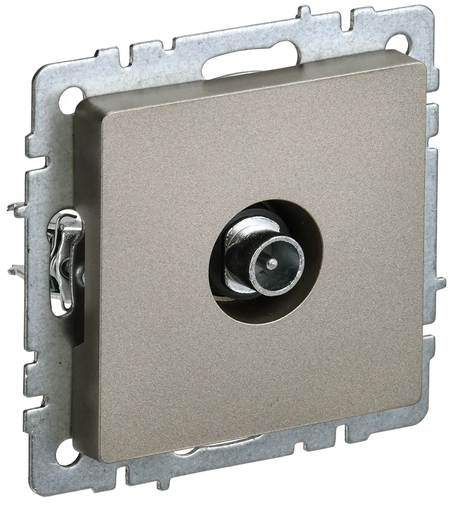 BRITE Розетка TV проходная РТВ10-0-БрШ шампань IEK