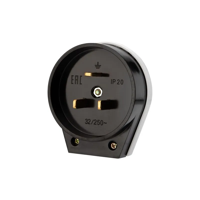 Вилка ВШ для электрической плиты 32А, 250В, 2Р+РЕ (ОУ) черная REXANT - Фото 2