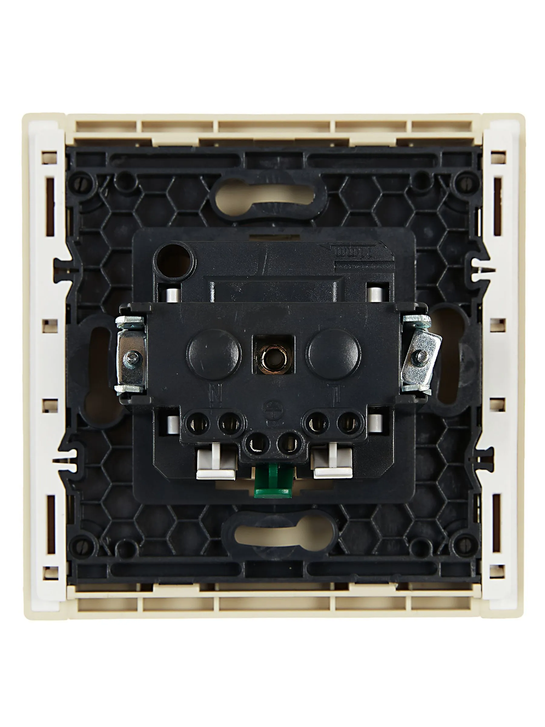 FORTE&PIANO Розетка 1-местная с заземлением без защитных шторок безвинтовое крепление 16А FP414 ваниль IEK - Фото 6