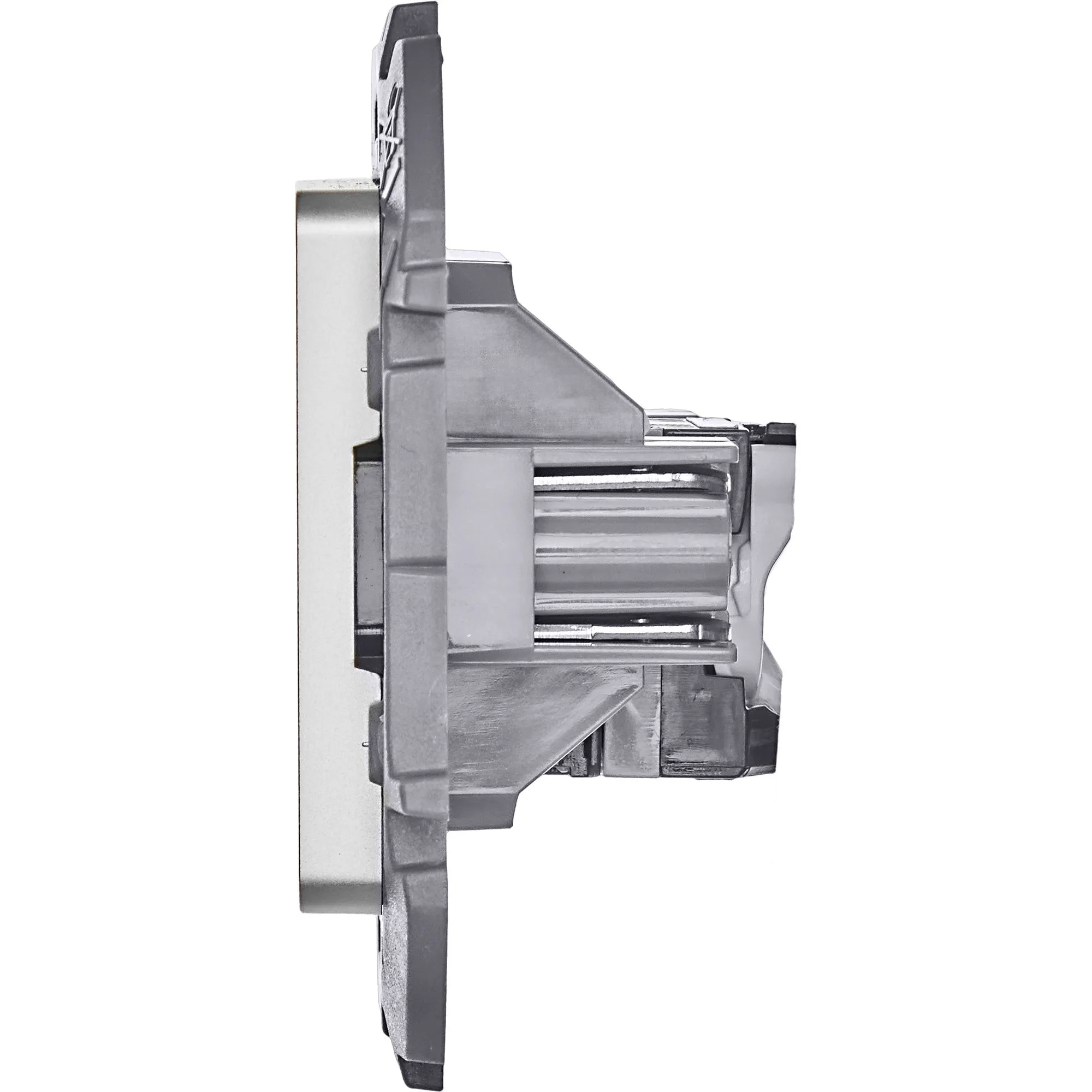 INSPIRIA Розетка компьютерная RJ45 категория 5Е UTP алюминий - Фото 2