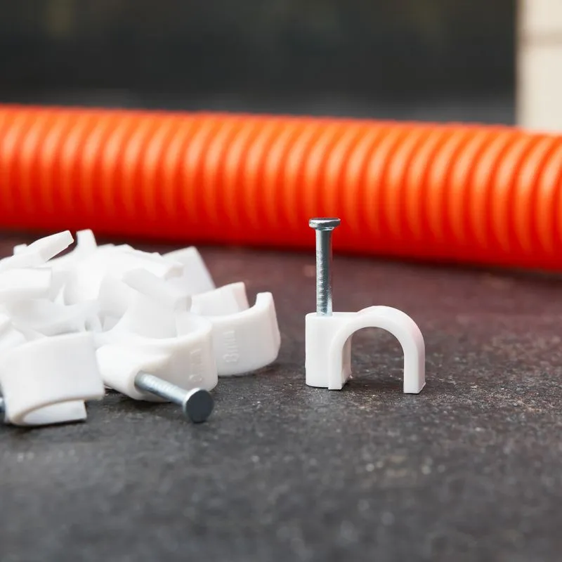 Крепеж кабеля круглый 8мм, белый (50 шт/уп) REXANT - Фото 2