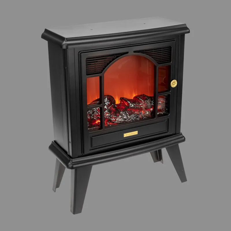 Светодиодный камин Гранд Шале с эффектом живого огня 45х18х56см, работает от батареек 3хС (в комплект не входят) или от USB (в комплекте), черный - Фото 3