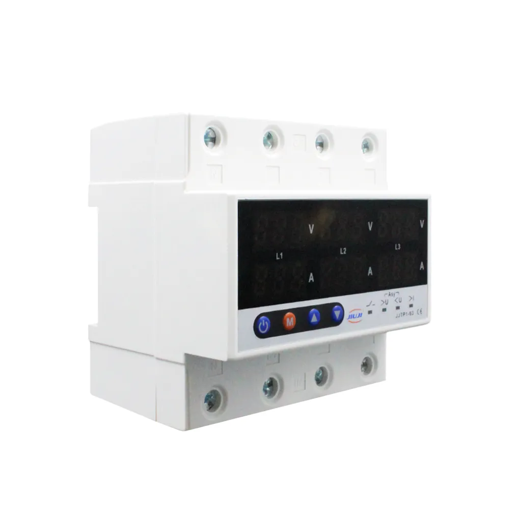 Трехфазное реле напряжения и тока с дисплеем 63A - Фото 2