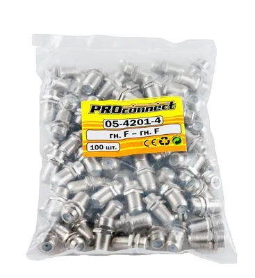 Переходник гнездо F – гнездо F, бочка с кольцом PROconnect - Фото 3