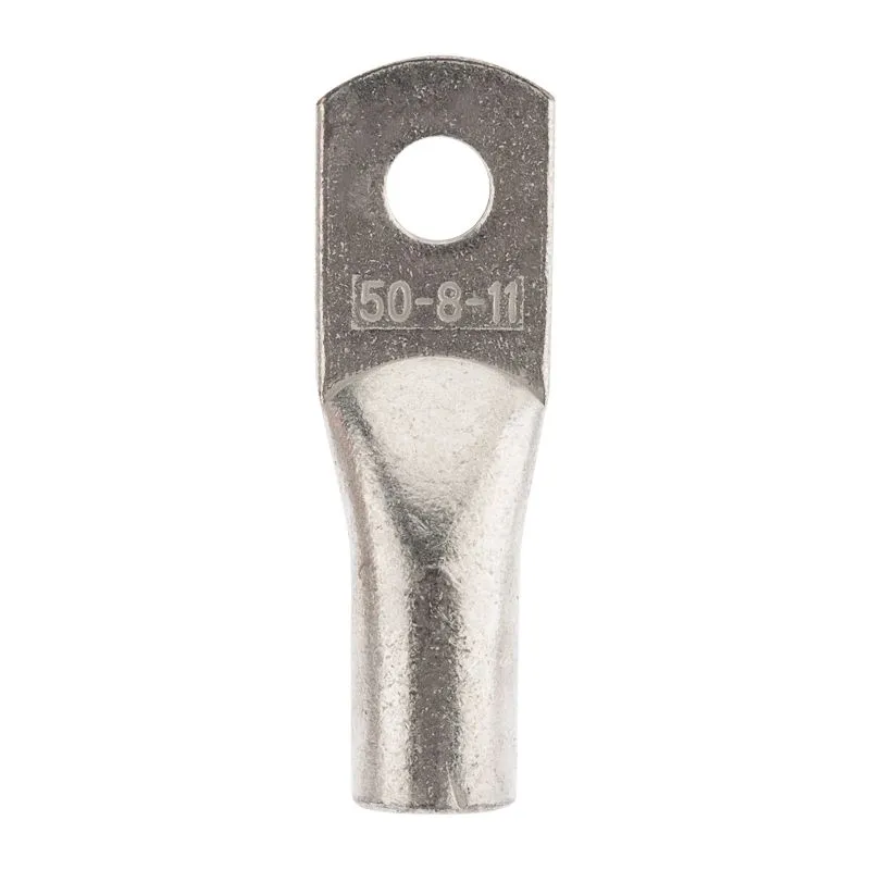 Наконечник медный луженый ТМЛ 50–8–11 (50мм² - Ø8мм) ГОСТ 7386-80 (в упак. 5 шт.) REXANT - Фото 4