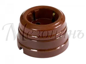 Розетка ретро фарфоровая , двухполюсная, с заземляющим контактом(в комплекте с подъемной рамкой D7 GE70301-04