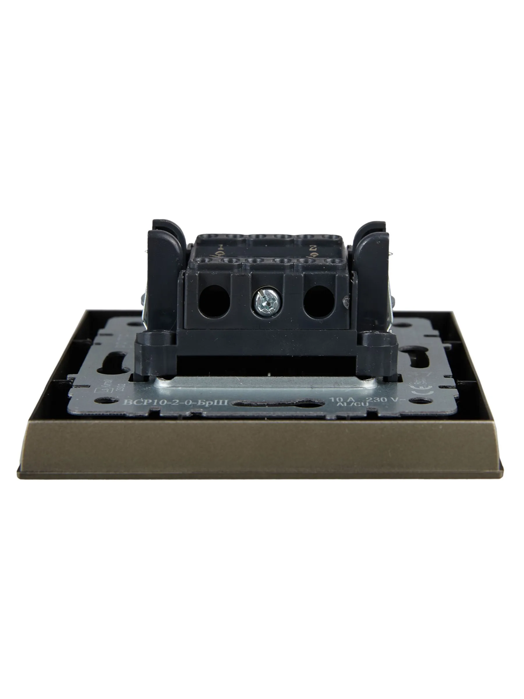 BRITE Выключатель 2-клавишный 10А в сборе ВСР10-2-0-БрШ шампань IEK - Фото 3