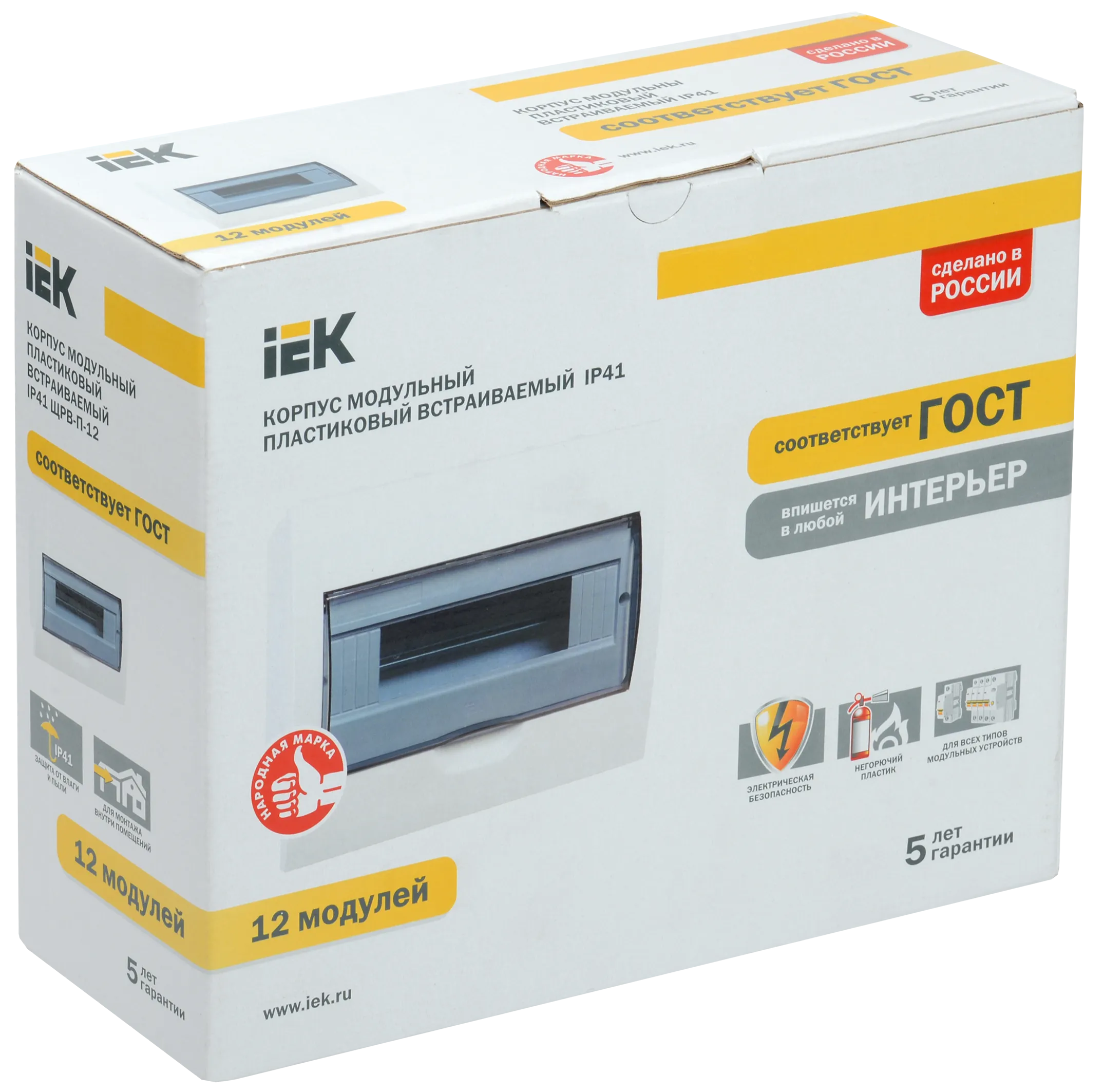 KREPTA 3 Корпус пластиковый ЩРВ-П-12 IP41 белый IEK - Фото 2