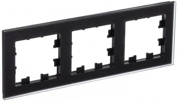 Рамка 3-м AtlasDesign Nature матов. стекло черн. SE ATN331003