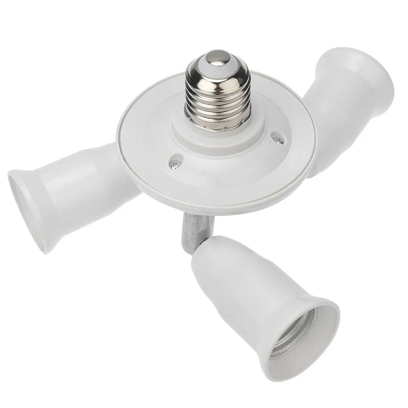 Разветвитель цокольный Е27-3хЕ27 (поворотный цоколь) белый REXANT - Фото 2