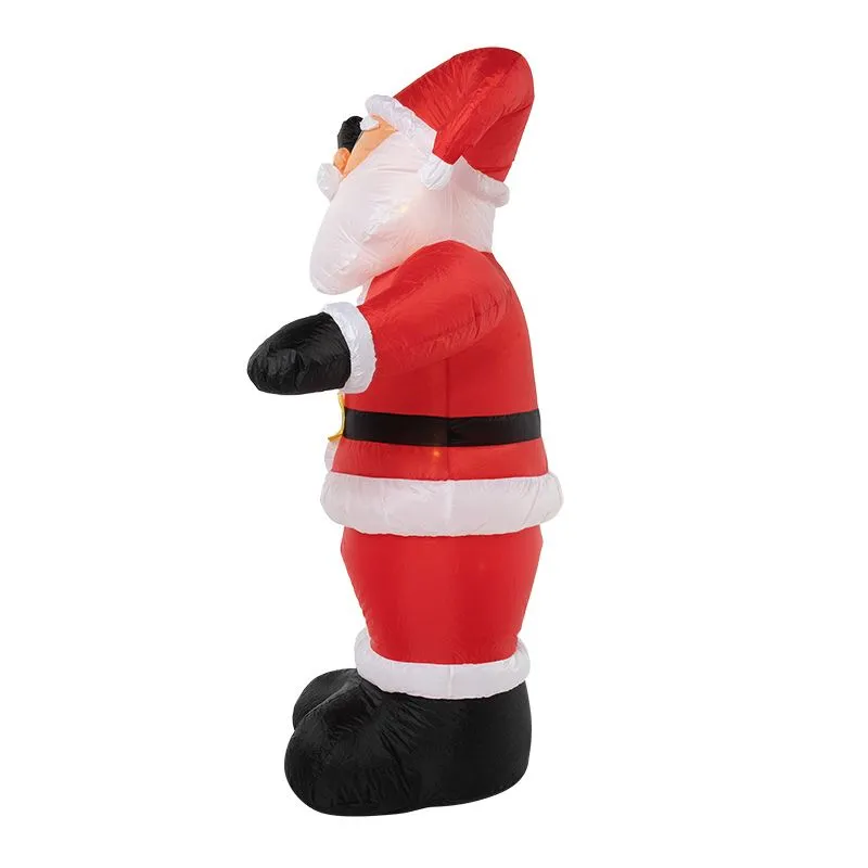 3D фигура надувная Дед Мороз приветствует, размер 150 см, внутренняя подсветка 4 LED, компрессор с адаптером 12В, IP 65 NEON-NIGHT - Фото 4