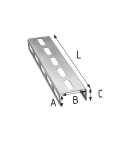 Профиль перфорированный С-3000 40х30х3000 (шт)