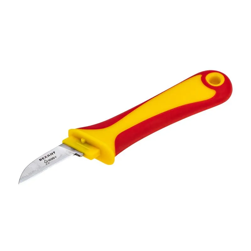 Нож монтажника, нержавеющая сталь, прямое лезвие REXANT 12-4936