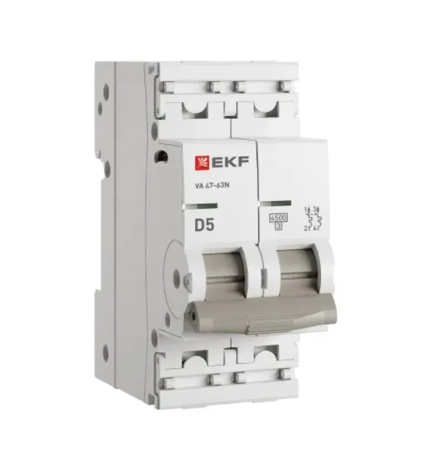 Авт. выкл. 2P 5А (D) 4,5kA ВА 47-63N EKF PROxima M634205D