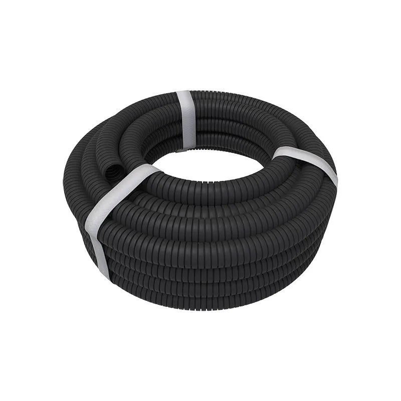 Труба гофрированная из ПНД безгалогенная HF, с зондом, ø25мм, черная (бухта 50 м/уп) REXANT - Фото 2