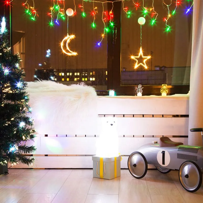 Фигура светодиодная Месяц на присоске с подвесом, цвет ТЕПЛЫЙ БЕЛЫЙ - Фото 3