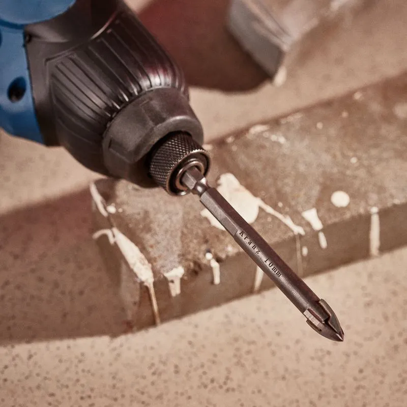 Сверло по стеклу и керамике10 мм, 4 грани, шестигранный хвостовик Kranz - Фото 2